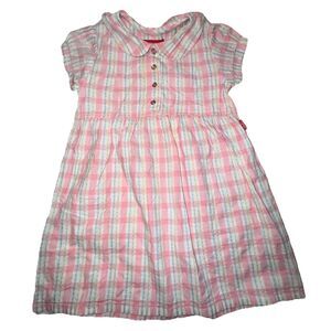 Esprit Vintage 90s Toddler Girls Plaid Dress Size 4t Pearlescent Buttons